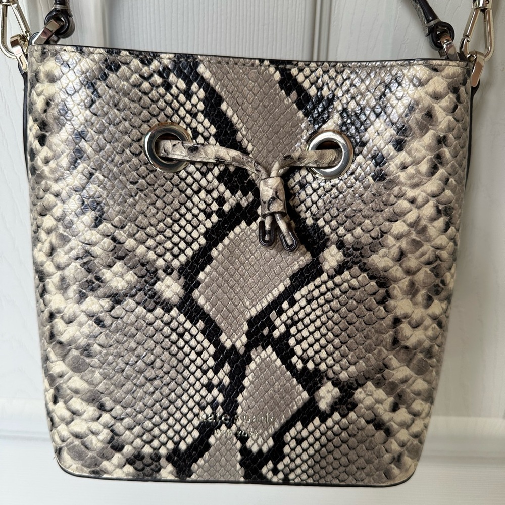 Kate Spade Eva Exotic Snakeskin Python Small Buck… - image 3